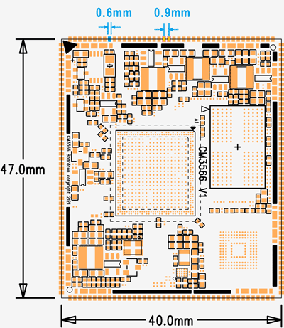 CM3566 PCB dimension