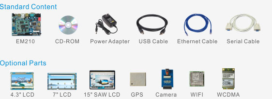 EM210 single board computer Product Configuration