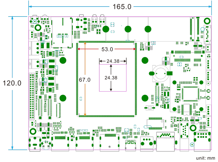 dea3588-pcb-dimension