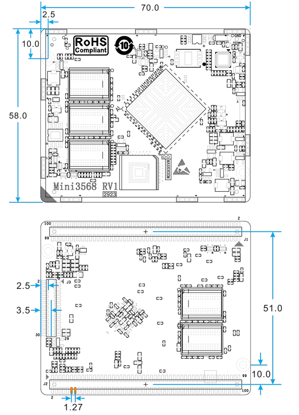 MINI3568-V1-pcb-dimension