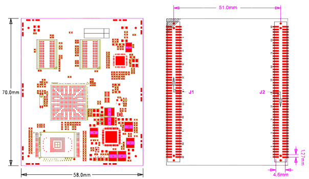 MNI4418 PCB dimension